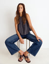 Halter top with mirror details