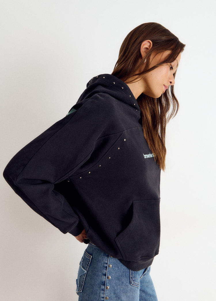 Hoodie with studs