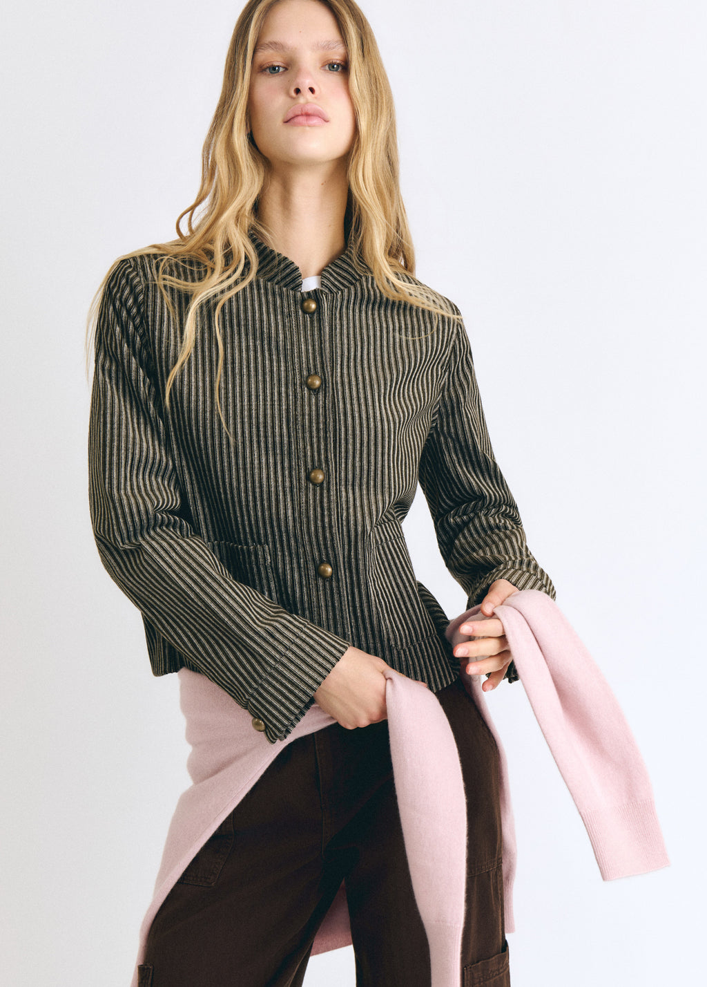 Corduroy striped jacket