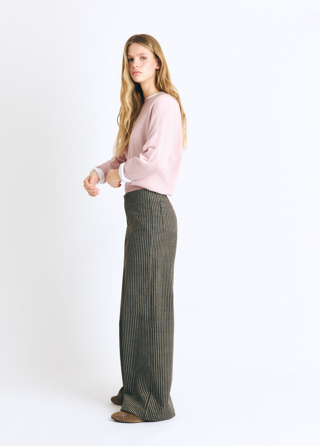 Cordhose mit Streifen