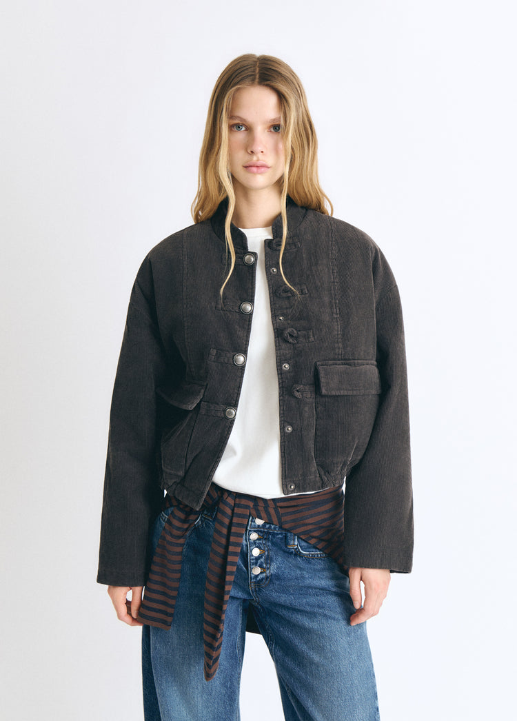 Gefütterte Cordjacke