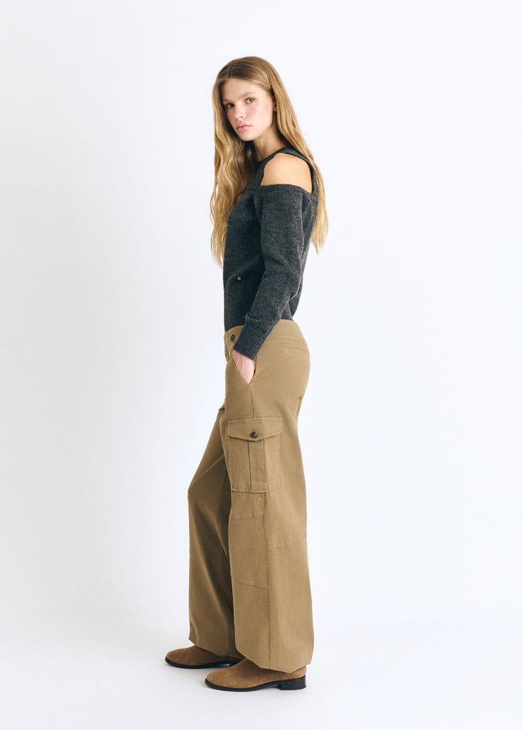 Mid-rise cargo pants