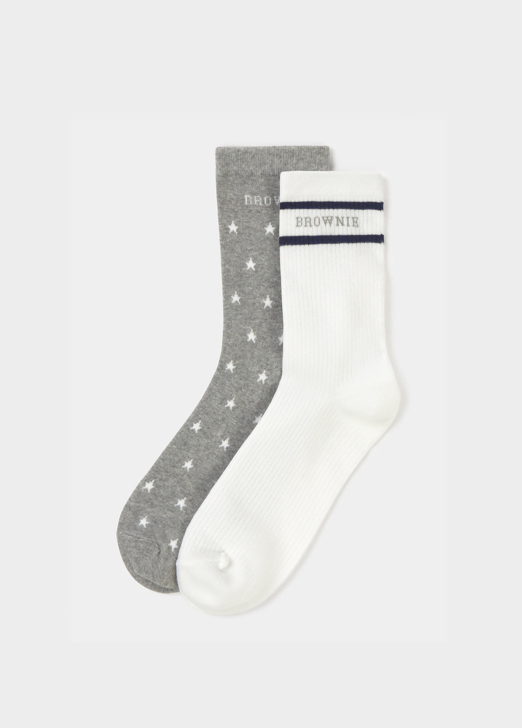 Socken-Set Sterne und uni