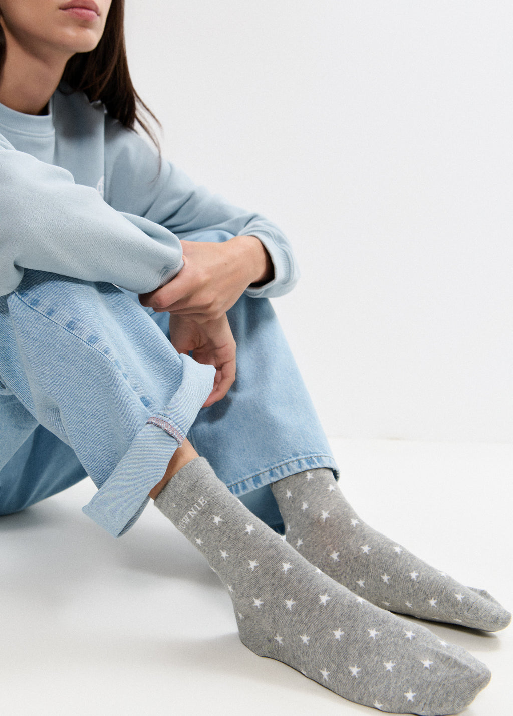 Socken-Set Sterne und uni