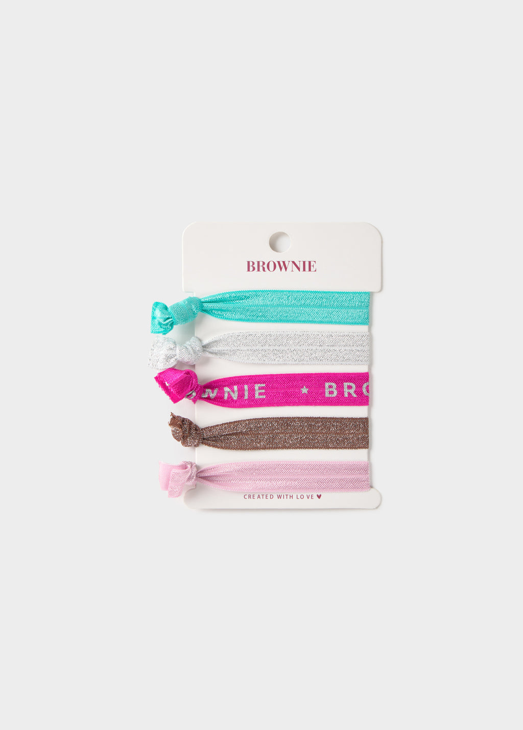 Brownie logo hair tie pack