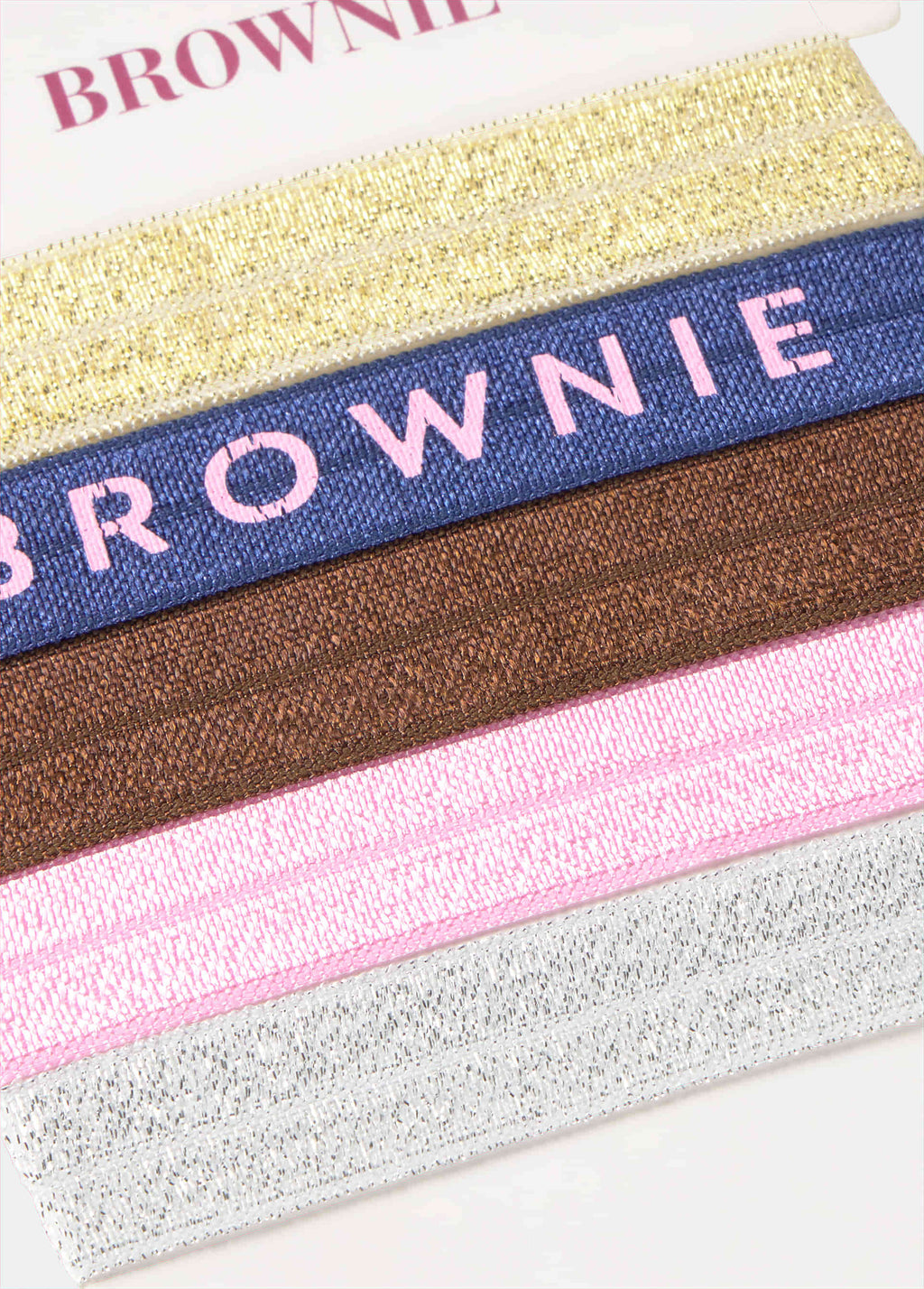 Brownie logo hair tie pack