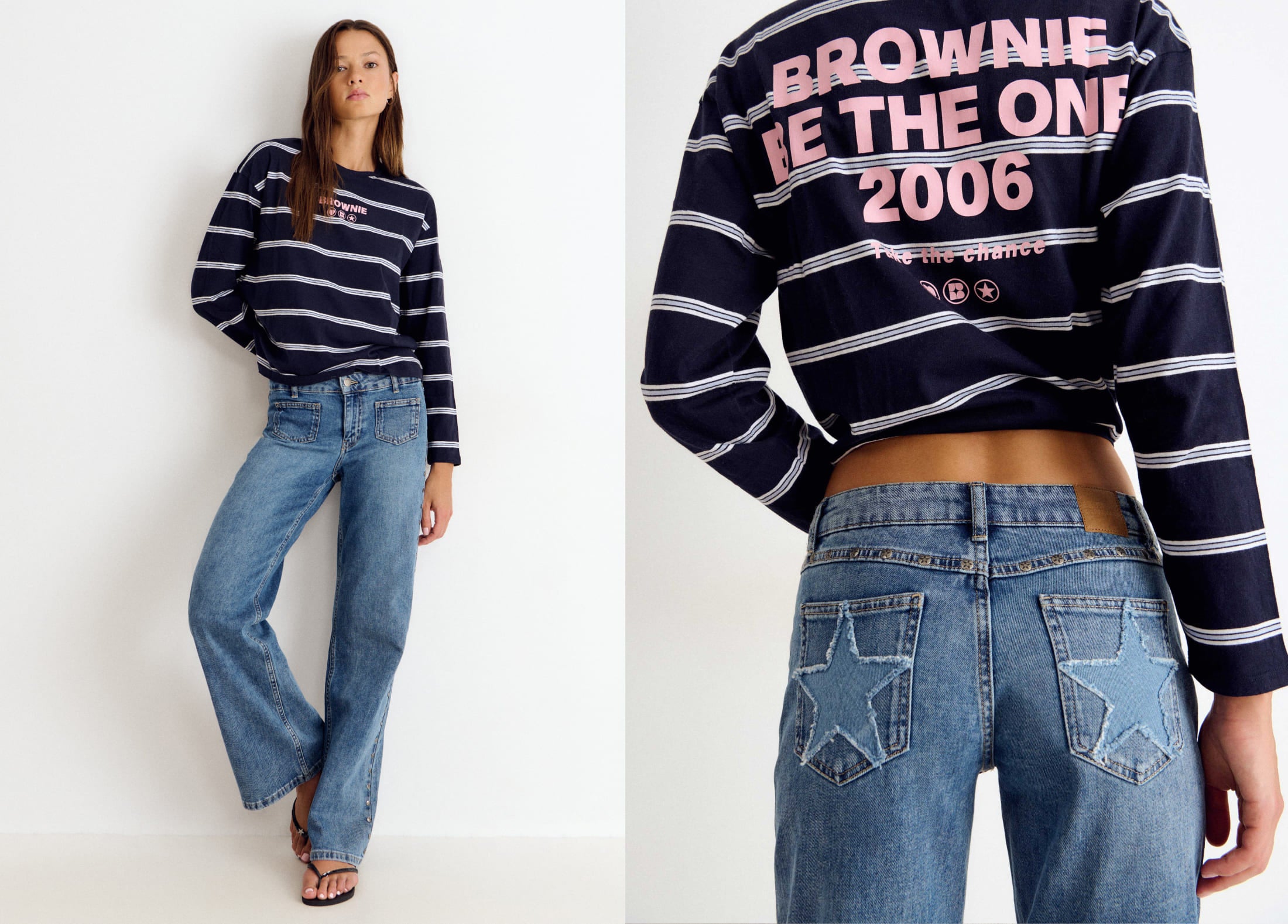 Western star patch jeans