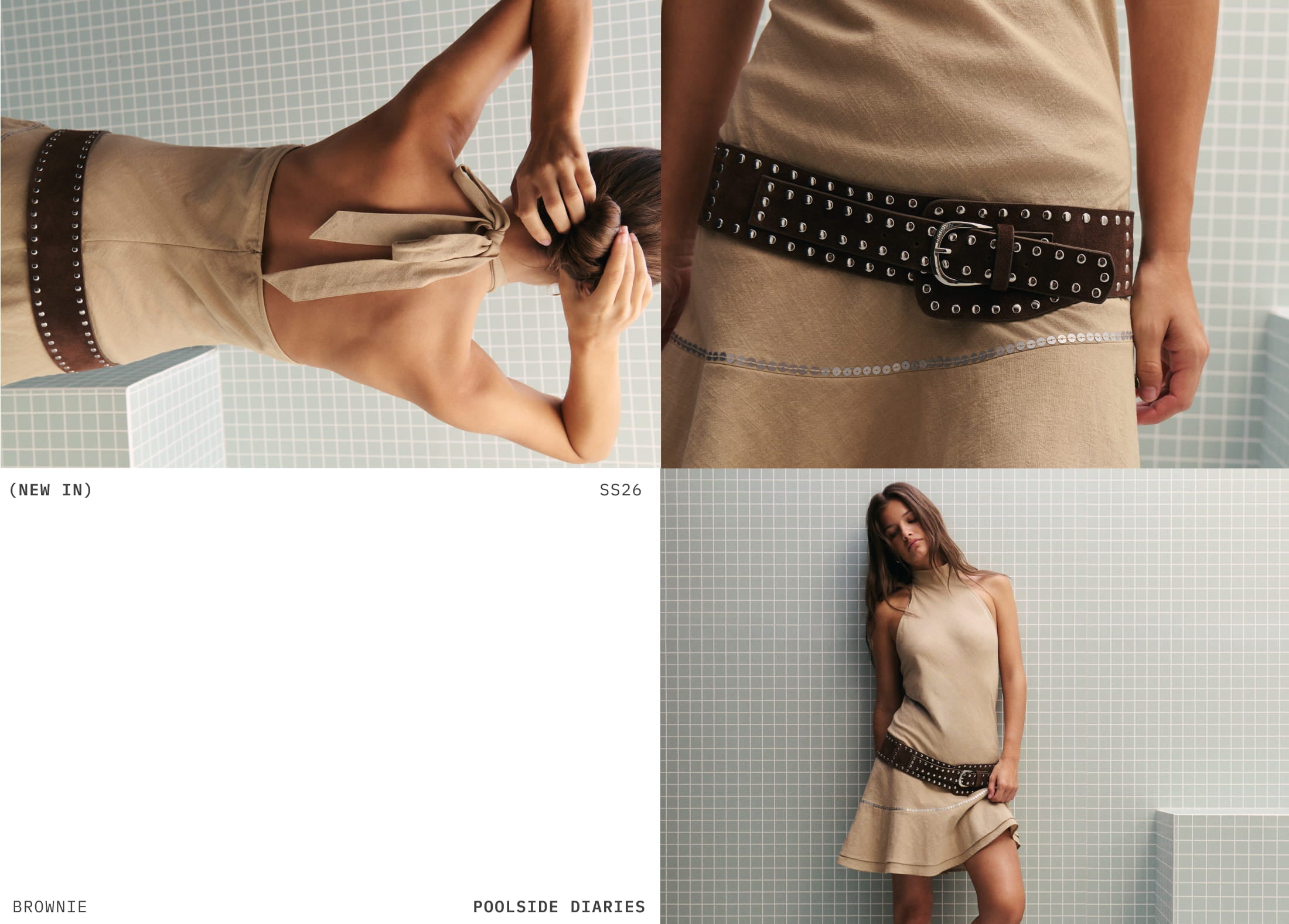 Short dress with asymmetrical hem and draped neckline
