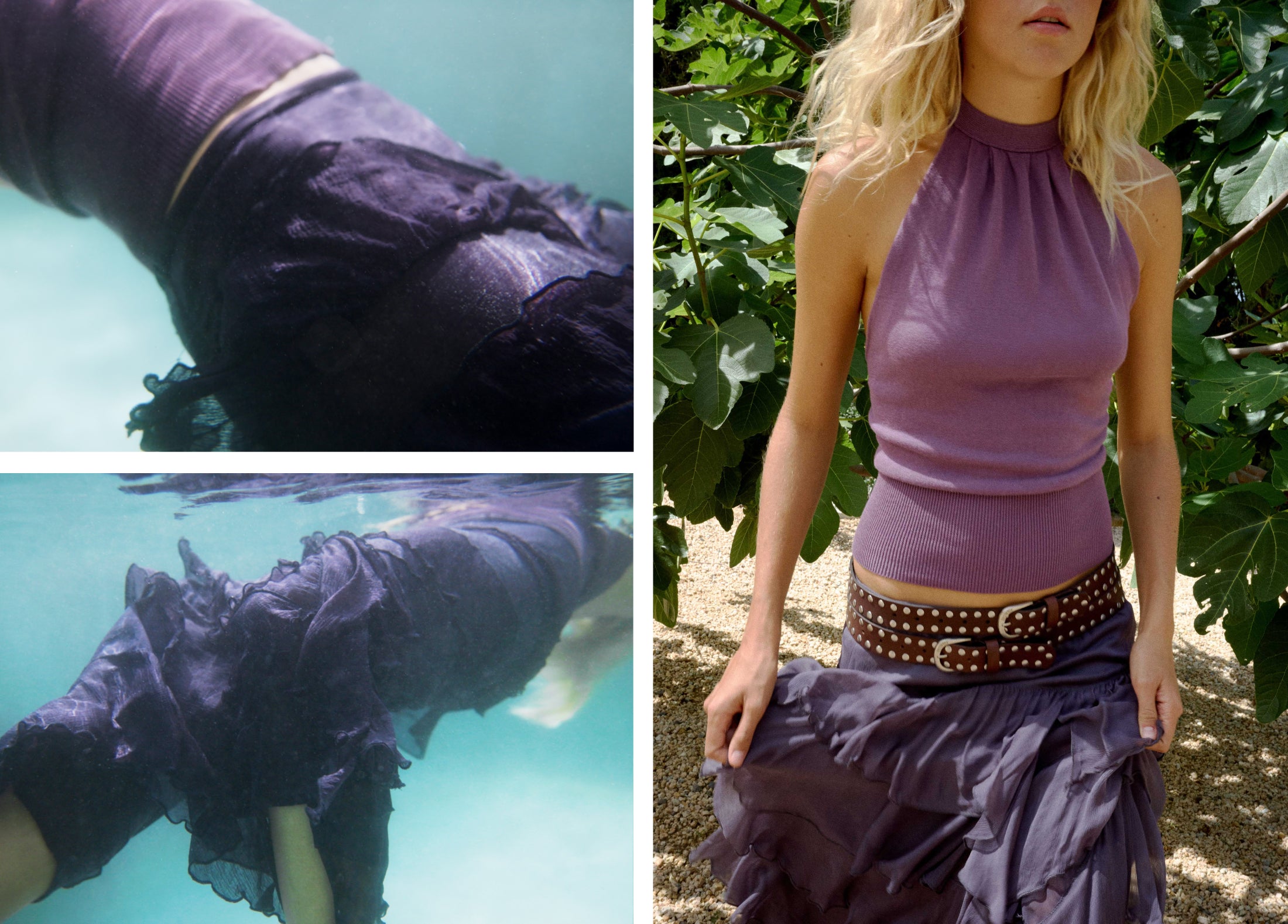 Long ruffled skirt
