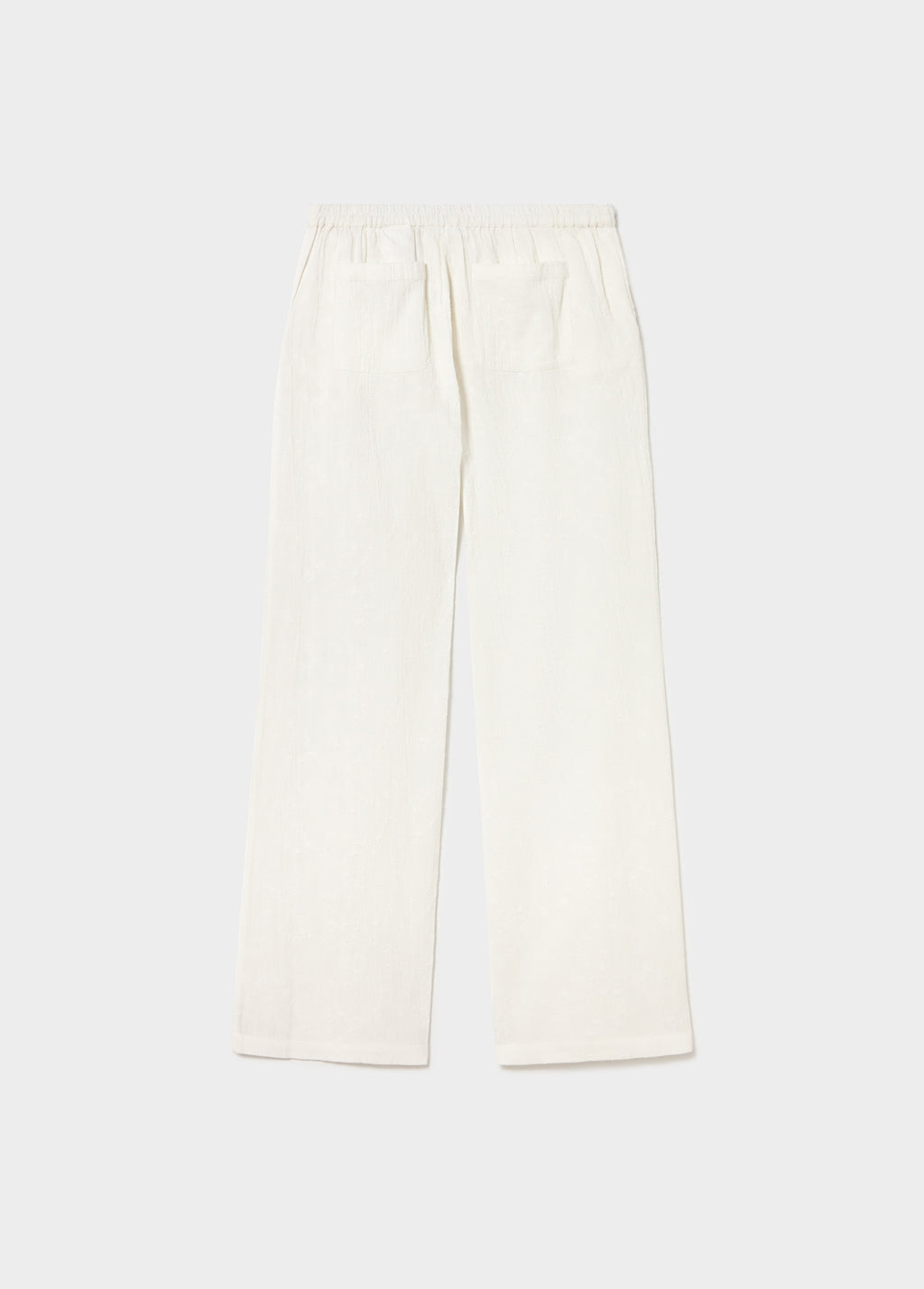 Straight embroidered pants