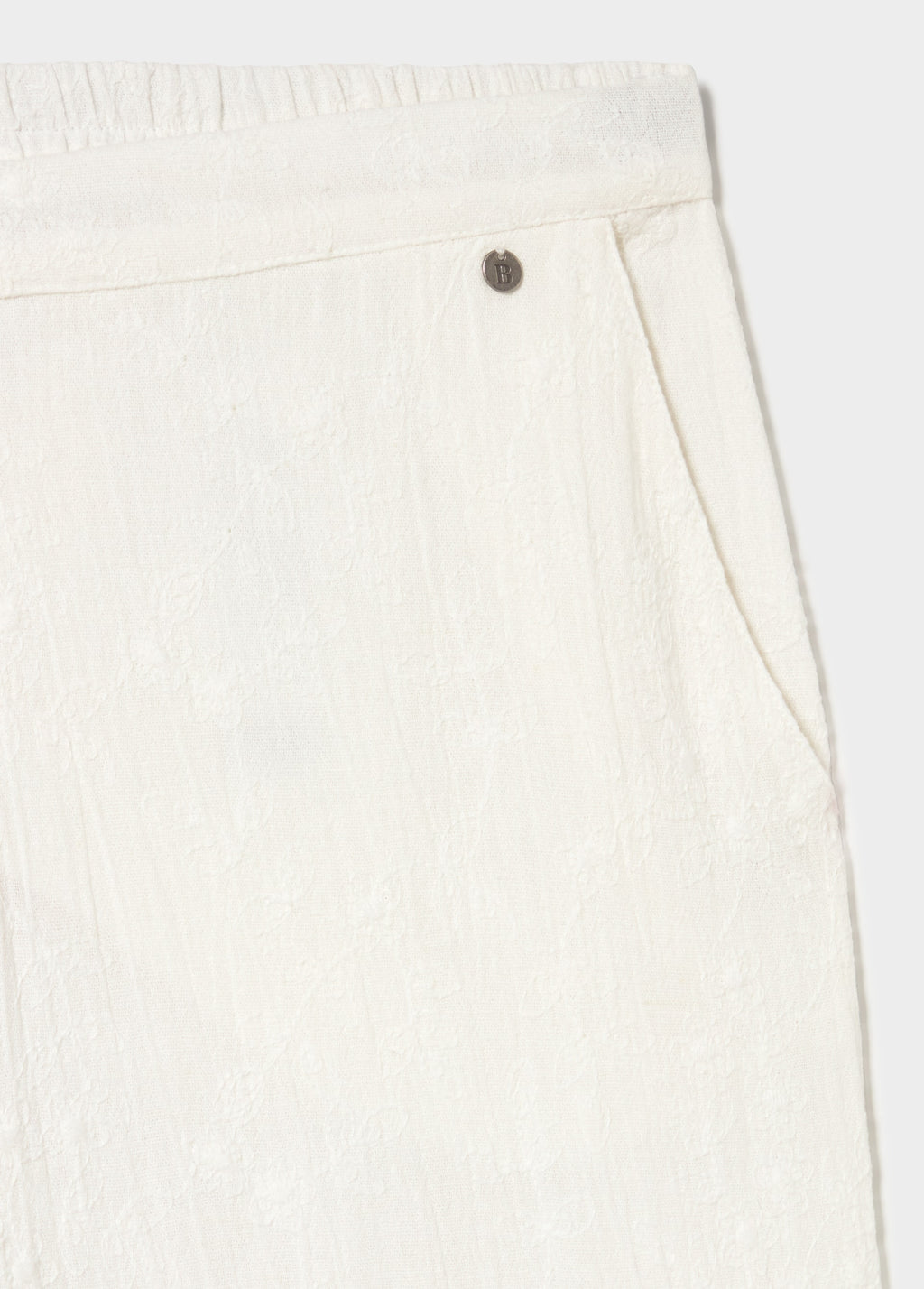 Straight embroidered pants