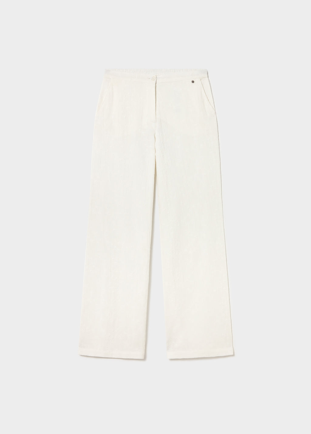 Straight embroidered pants