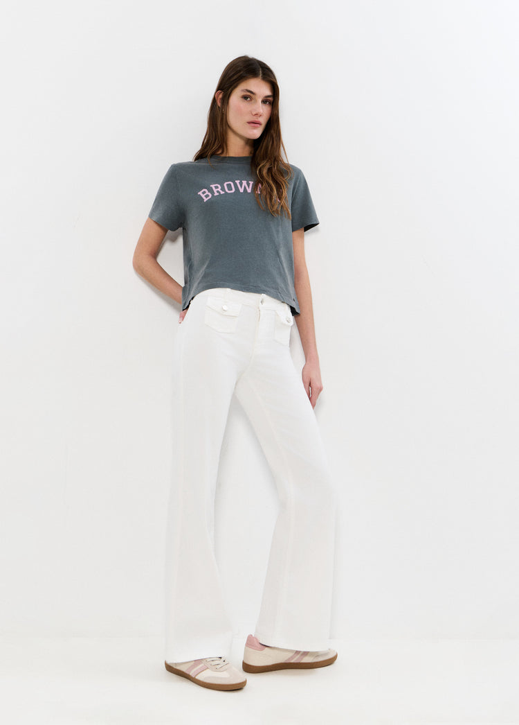 Wijde broek met voorzakken