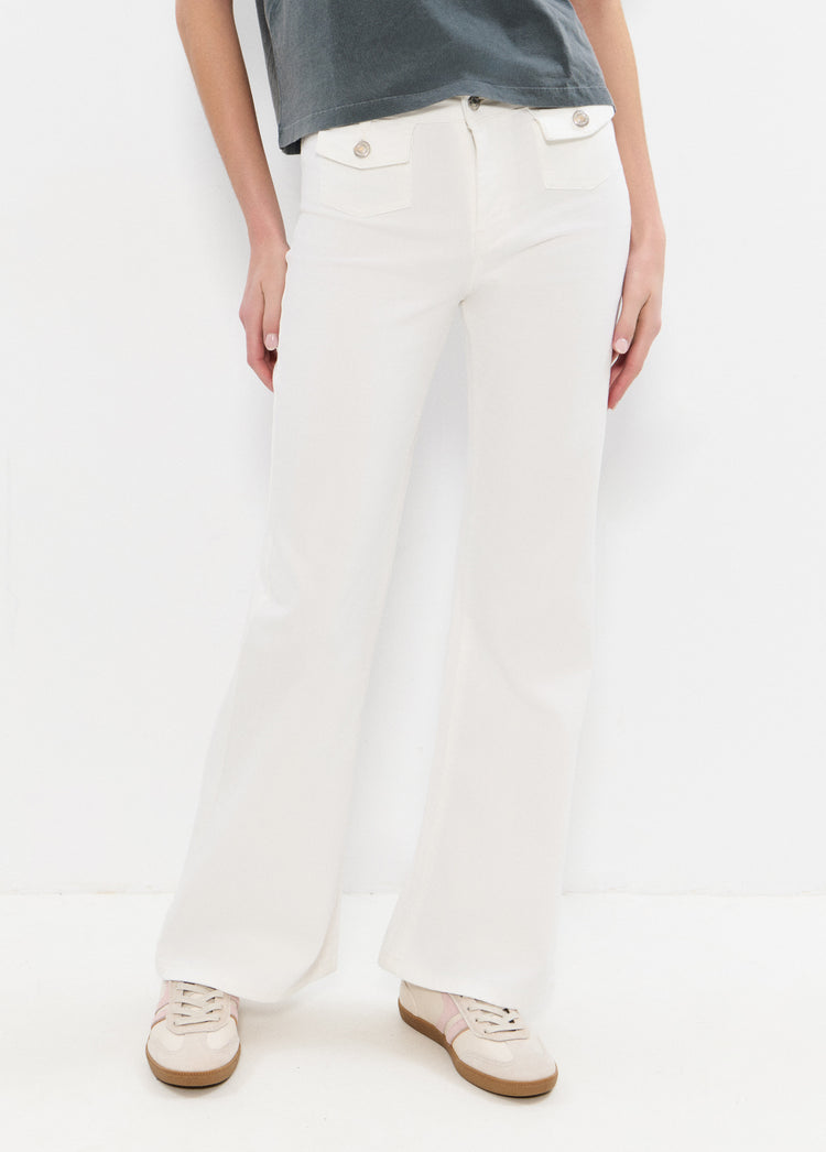 Wijde broek met voorzakken