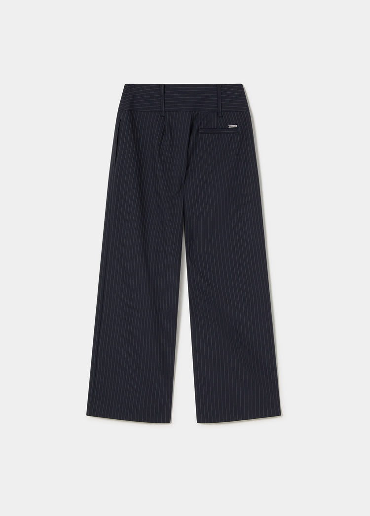 Wide waist striped pants