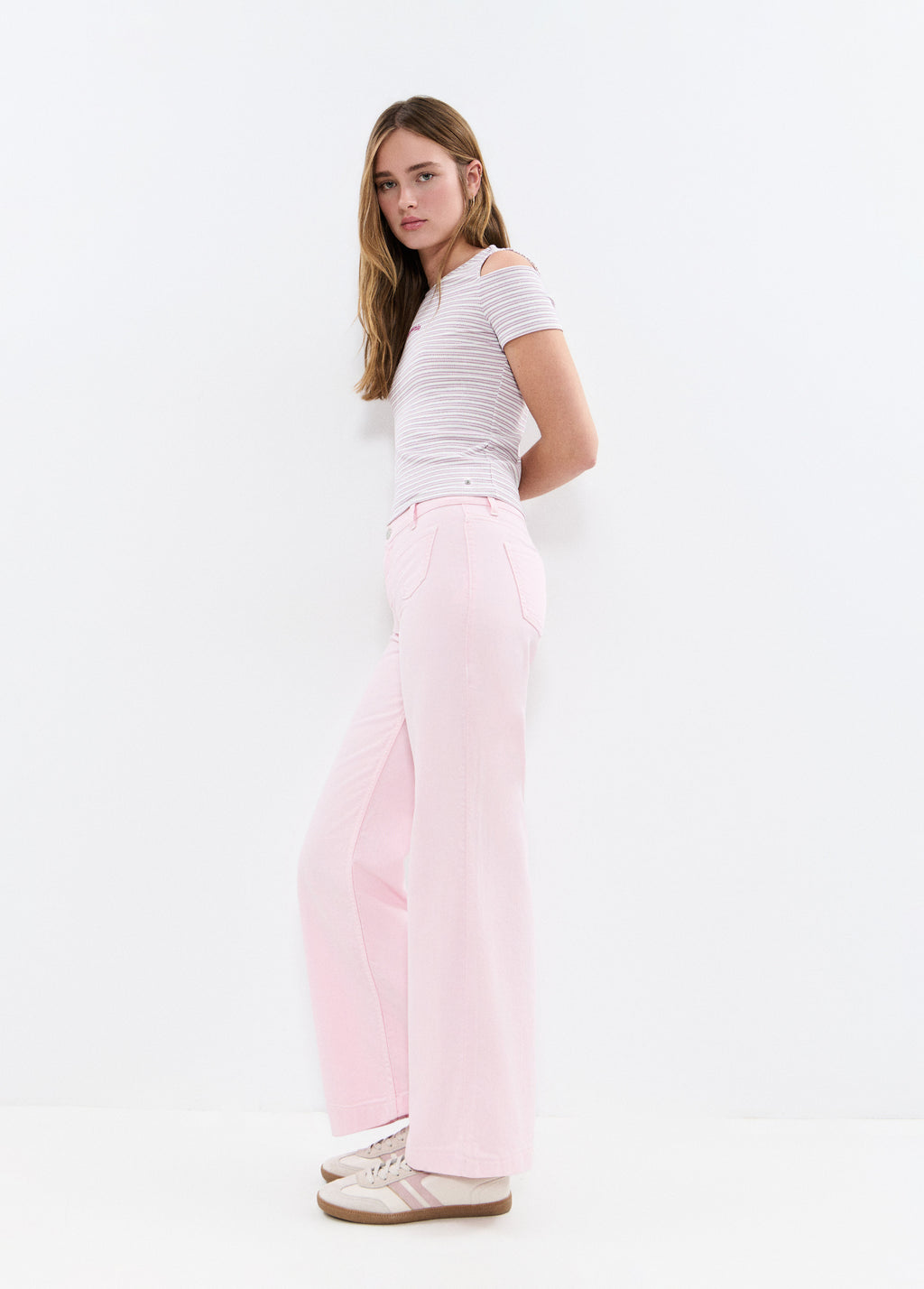 Culotte pants with front pockets