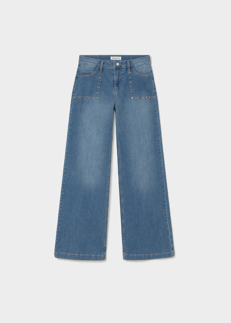 Culotte broek met studs