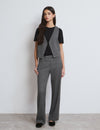 Herringbone eyelet pants