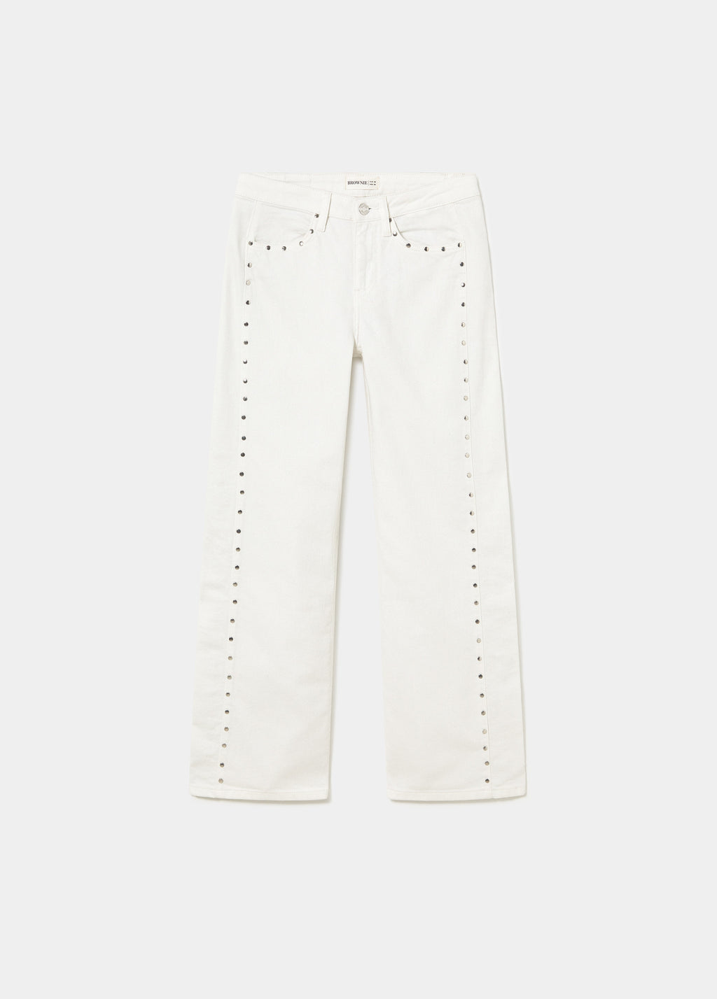 Side panel studded pants