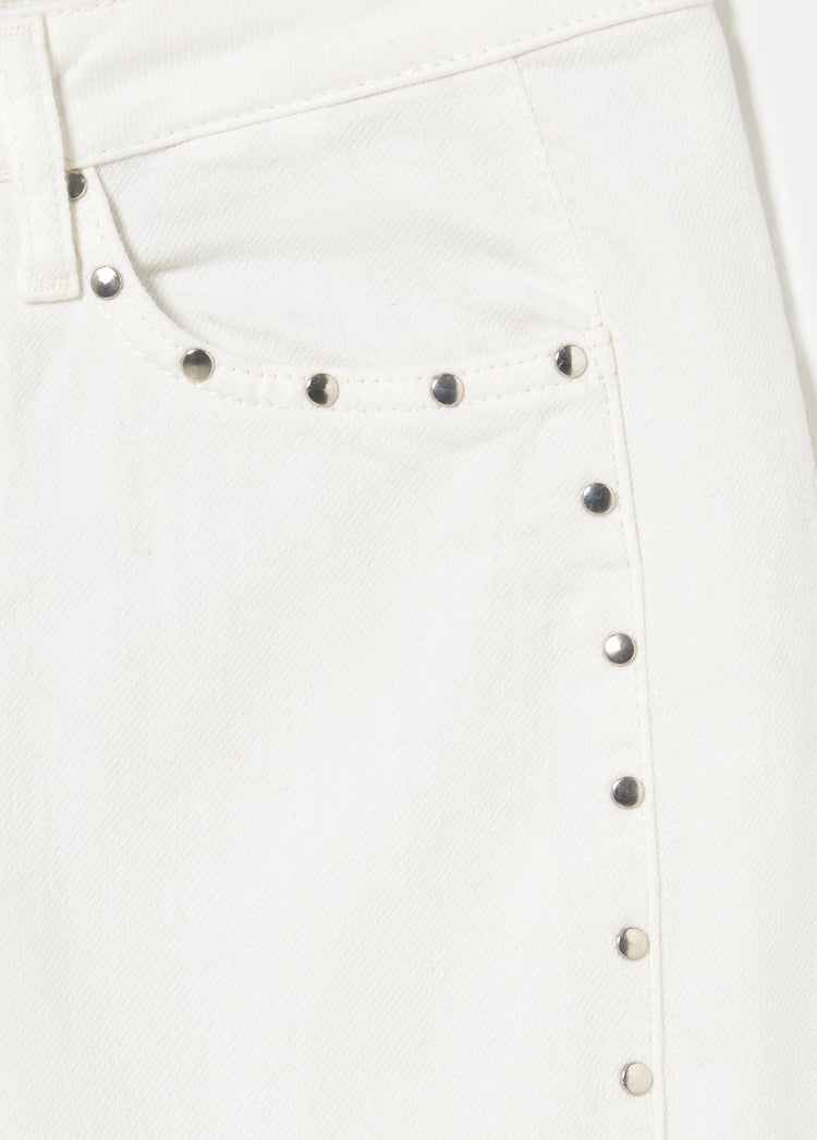 Broek met studs aan zijkant