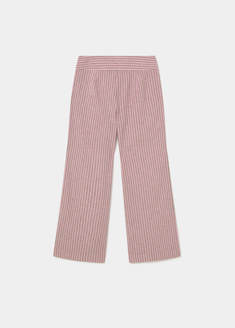 Wide waist striped pants