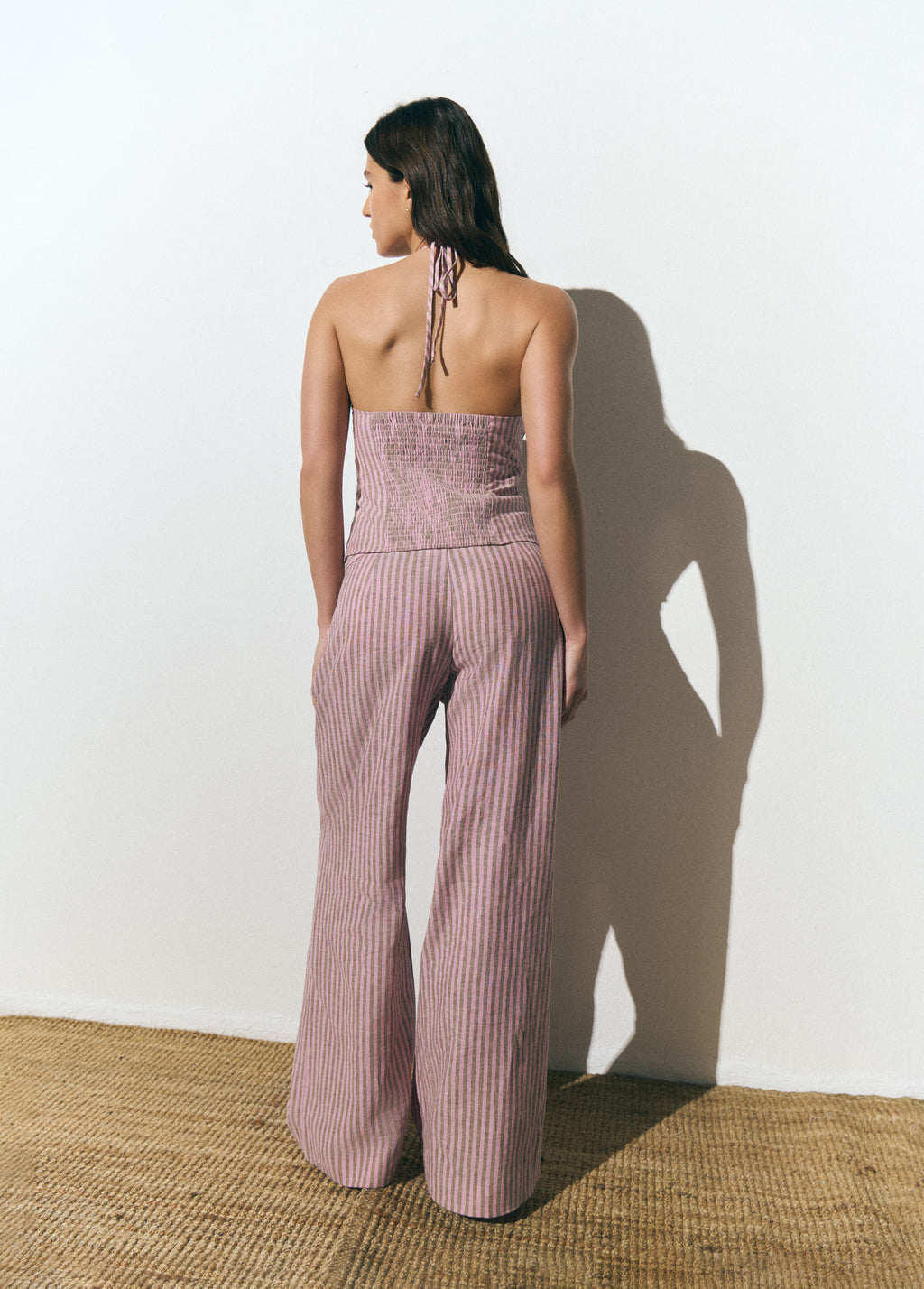 Pantalons ratlles cintura ampla