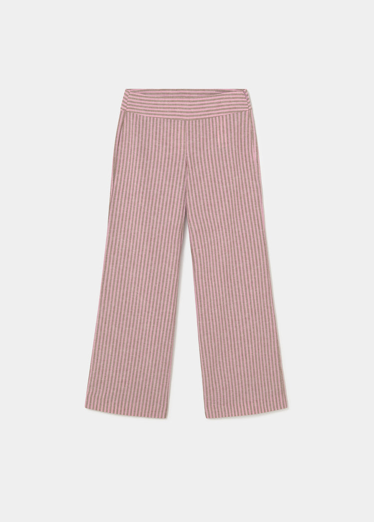 Wide waist striped pants