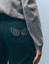 Pantalone dritto con ali