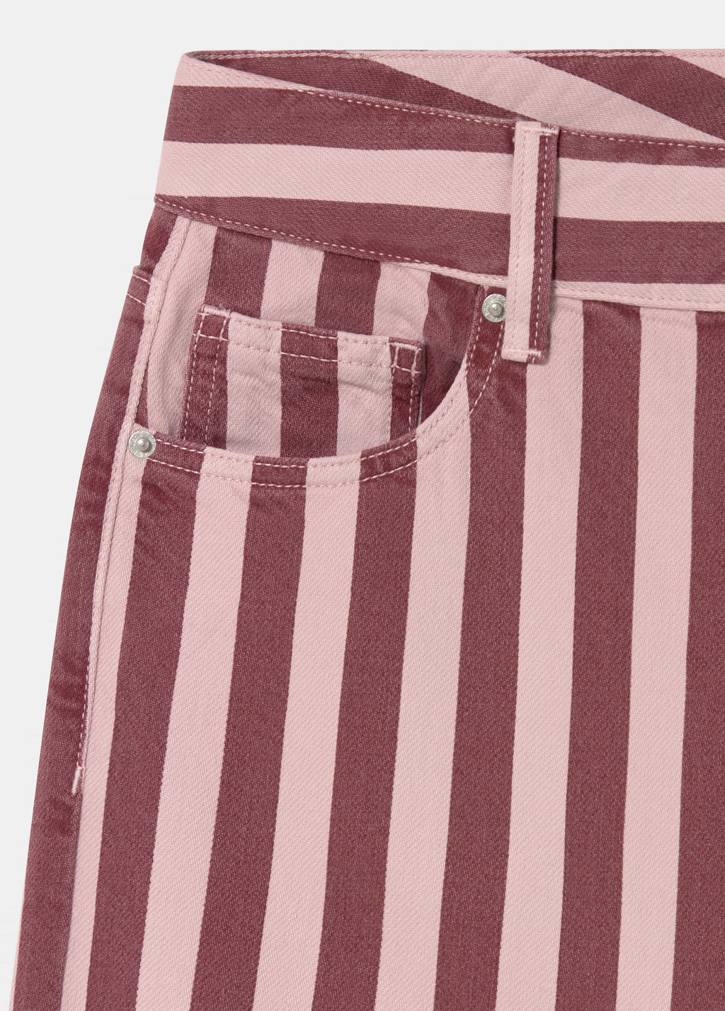 Striped printed straight pants