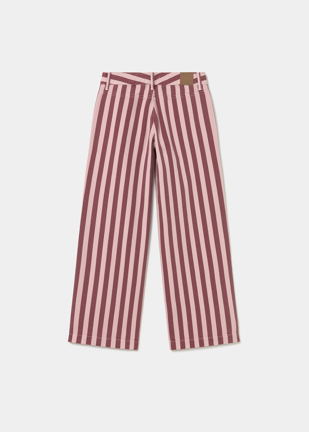 Striped printed straight pants