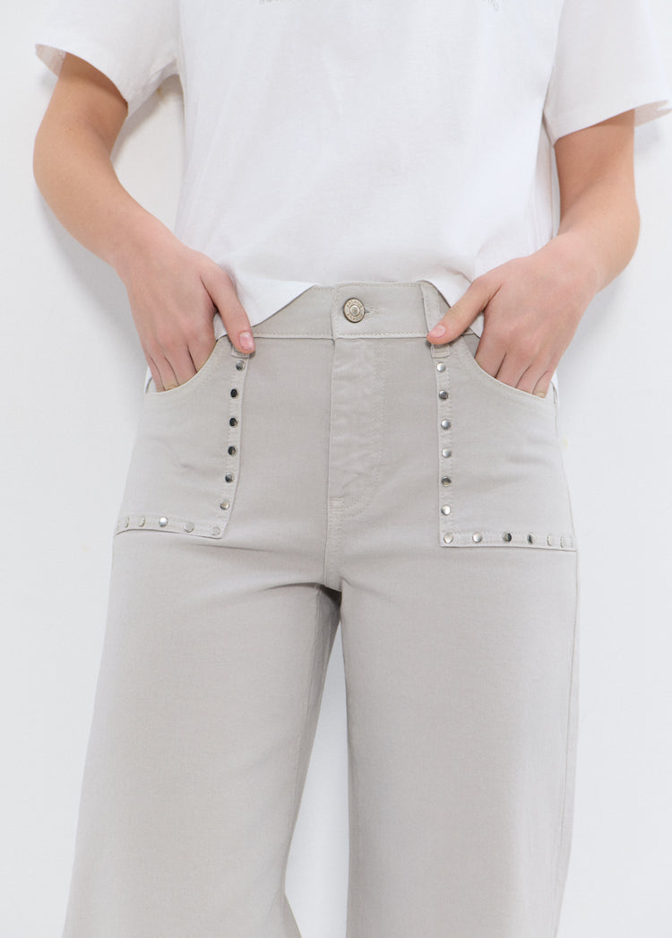 Rechte broek met studs