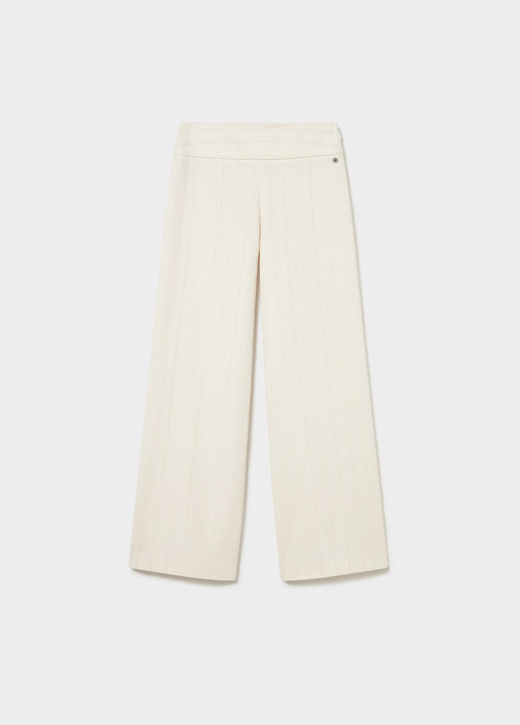 Low-rise textured knit pants