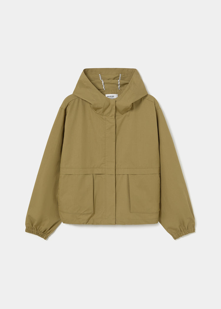 Cotton parka with hood