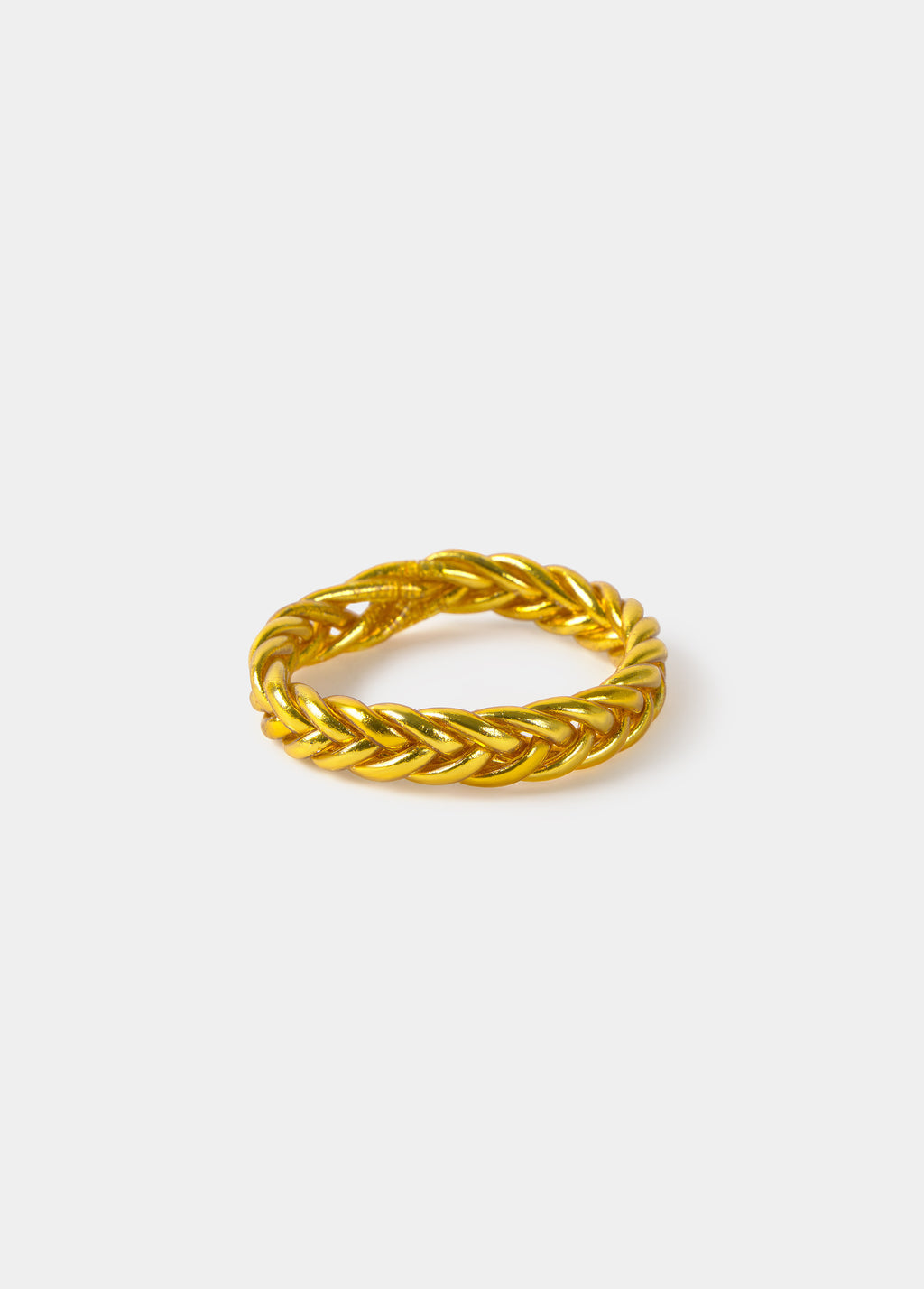 Braided gold leaf bracelet