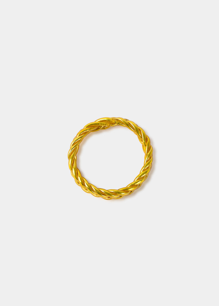 Braided gold leaf bracelet