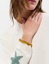 Braided gold leaf bracelet