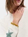 Braided gold leaf bracelet