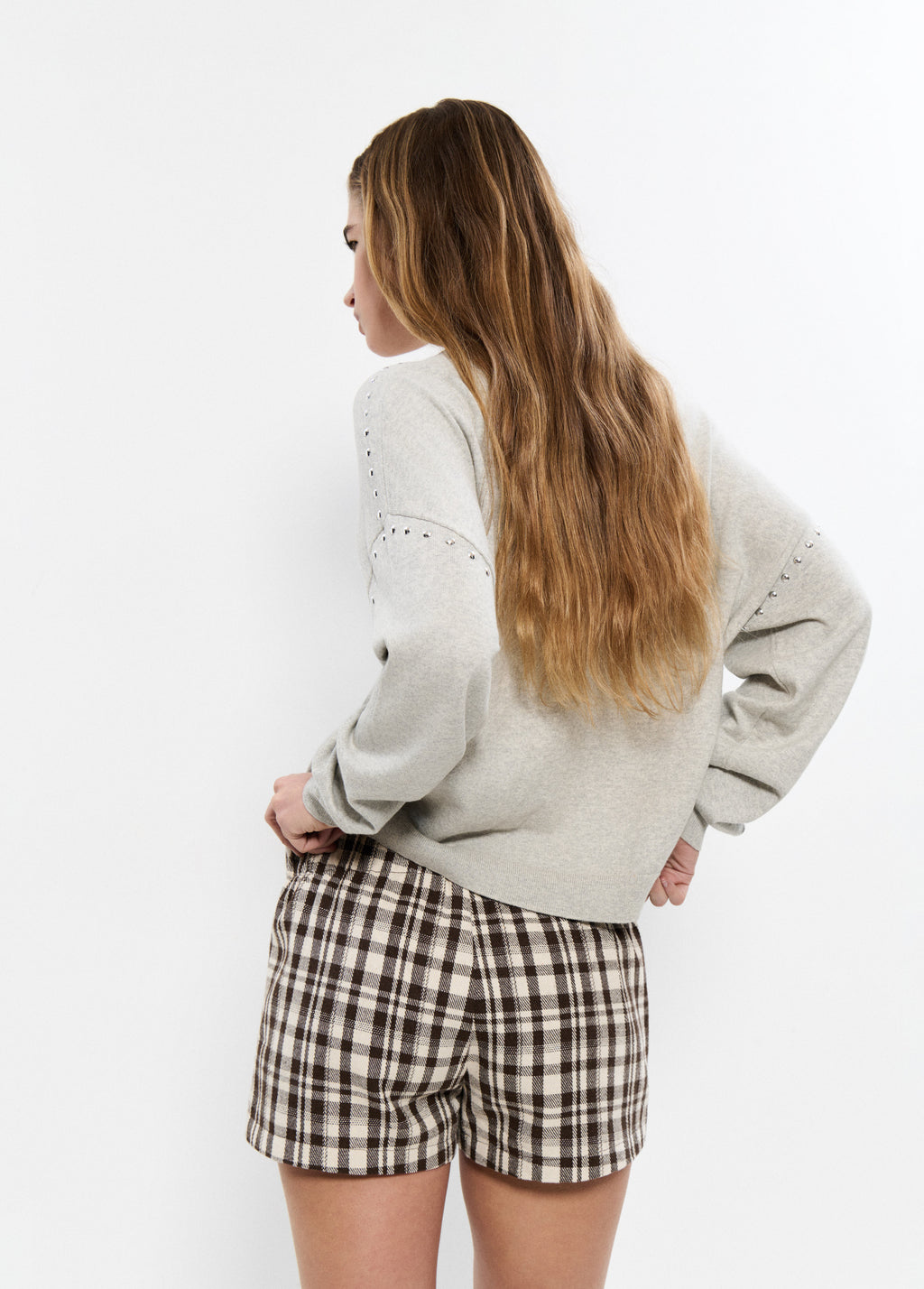 Mini checkered shorts