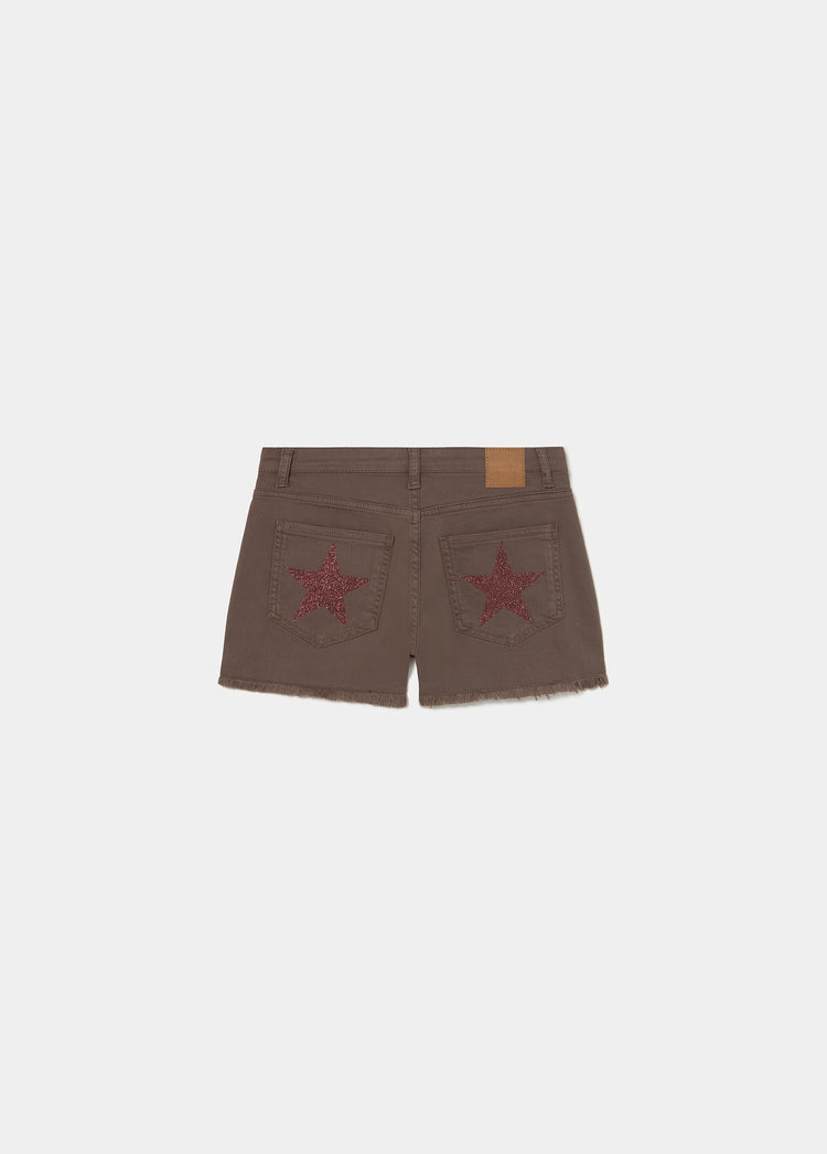 Short met glitterpatches