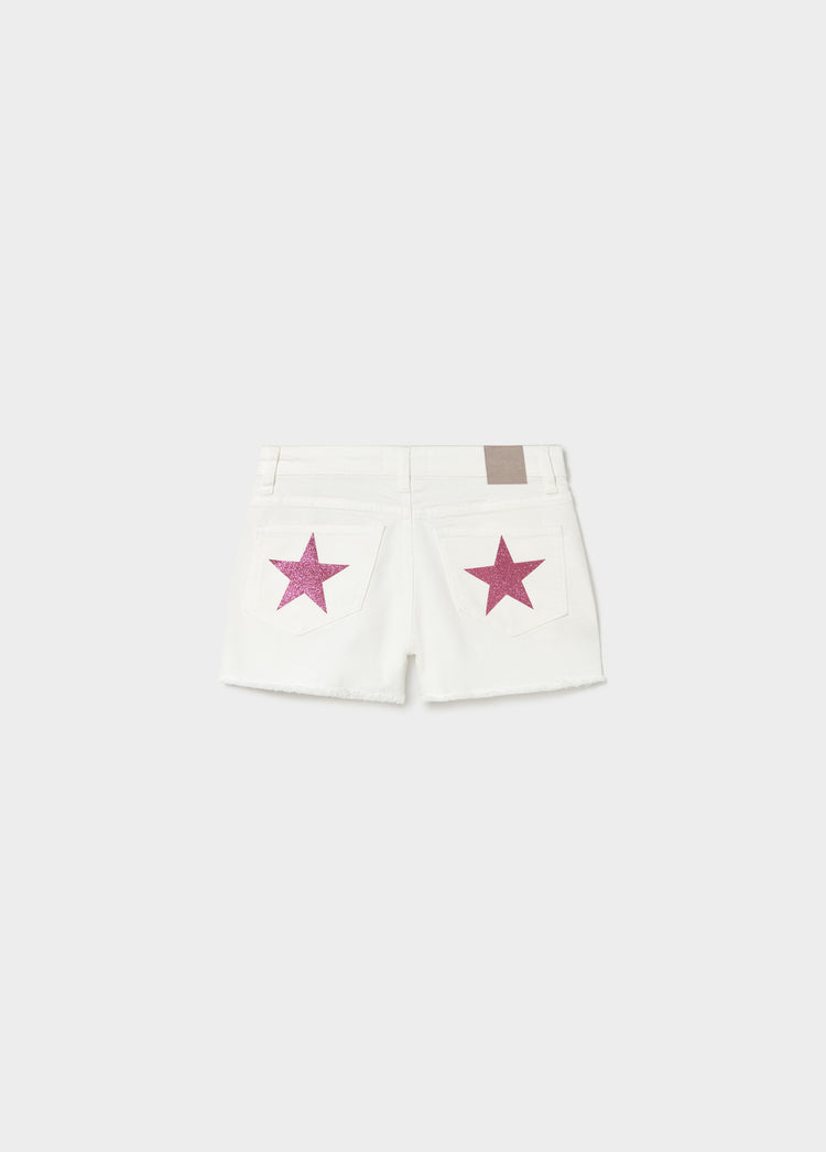 Short met glitterpatches