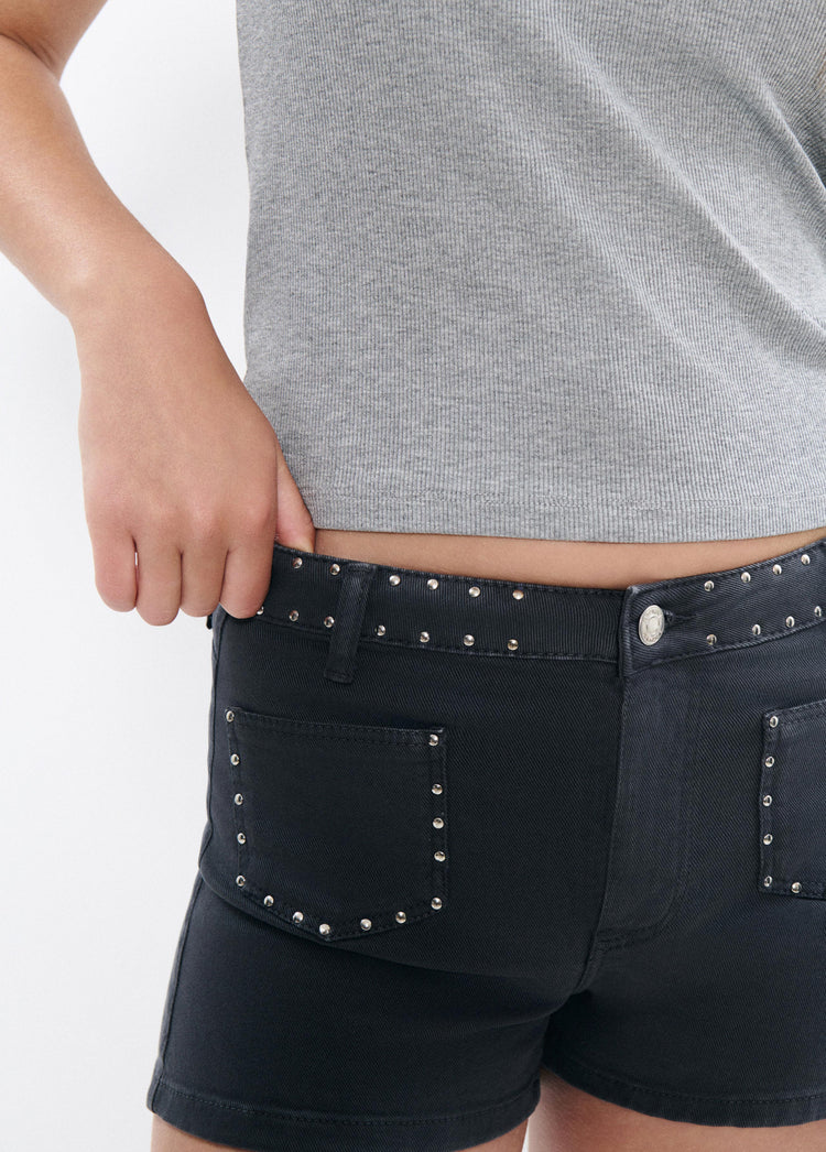 Short met decoratieve studs