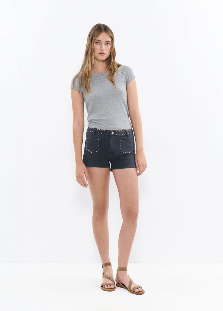 Short met decoratieve studs