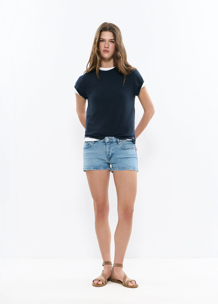 Short met glitterstuds
