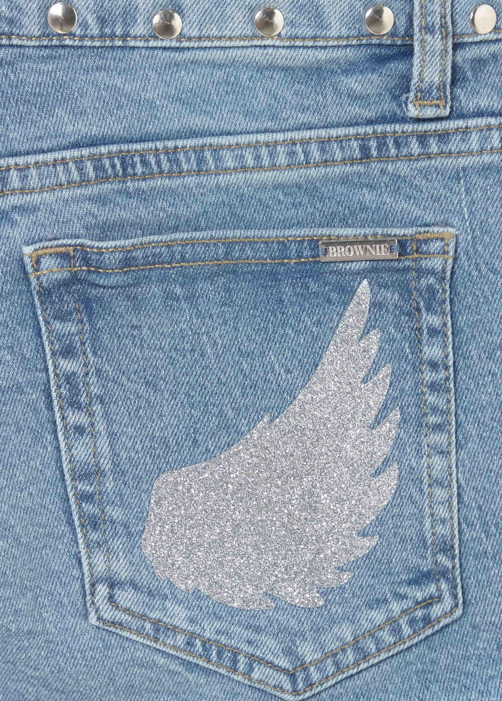 Short met glitterstuds