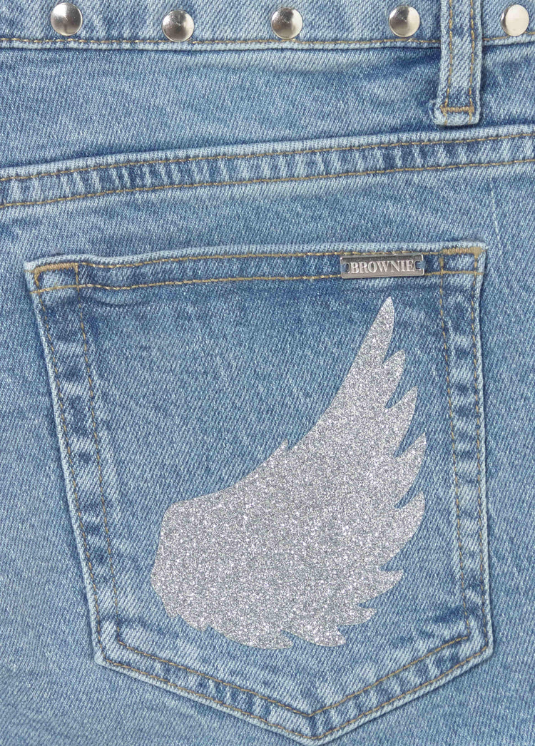 Short met glitterstuds