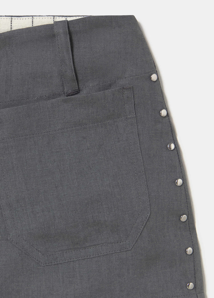 Linnen short met studs