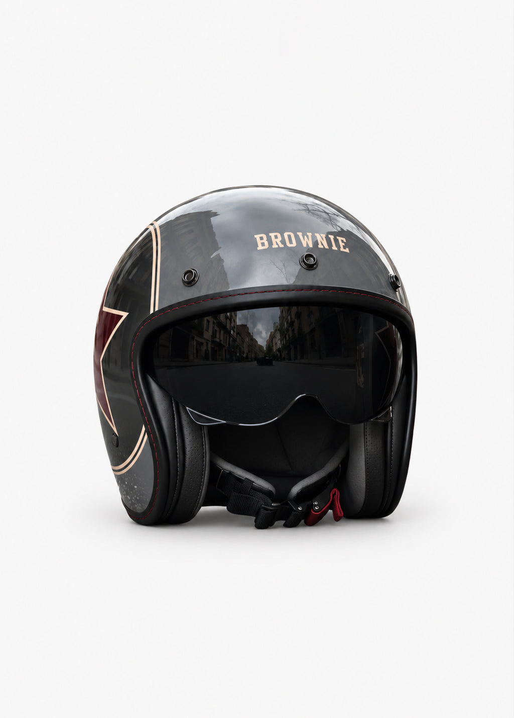 Casco moto estrellas