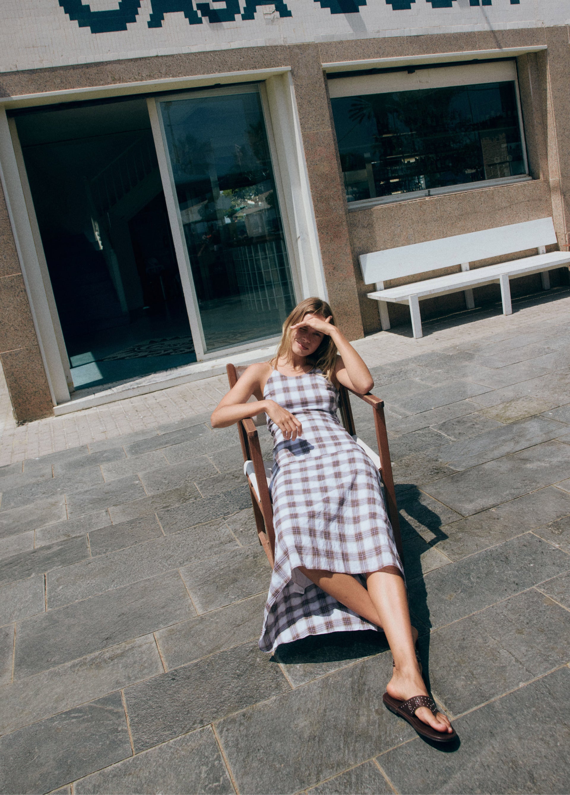 Long halter-neck dress