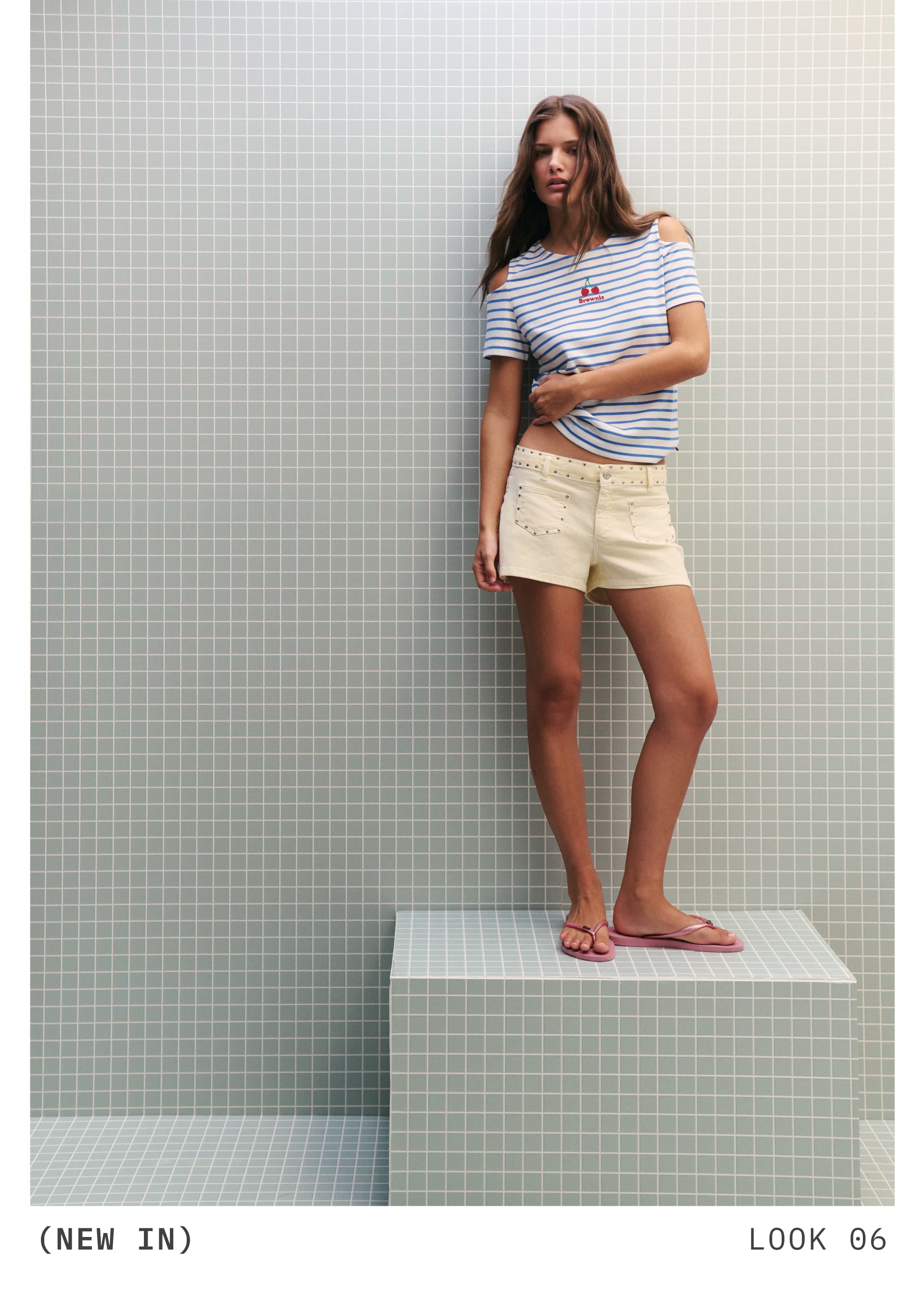 Decorative studded shorts