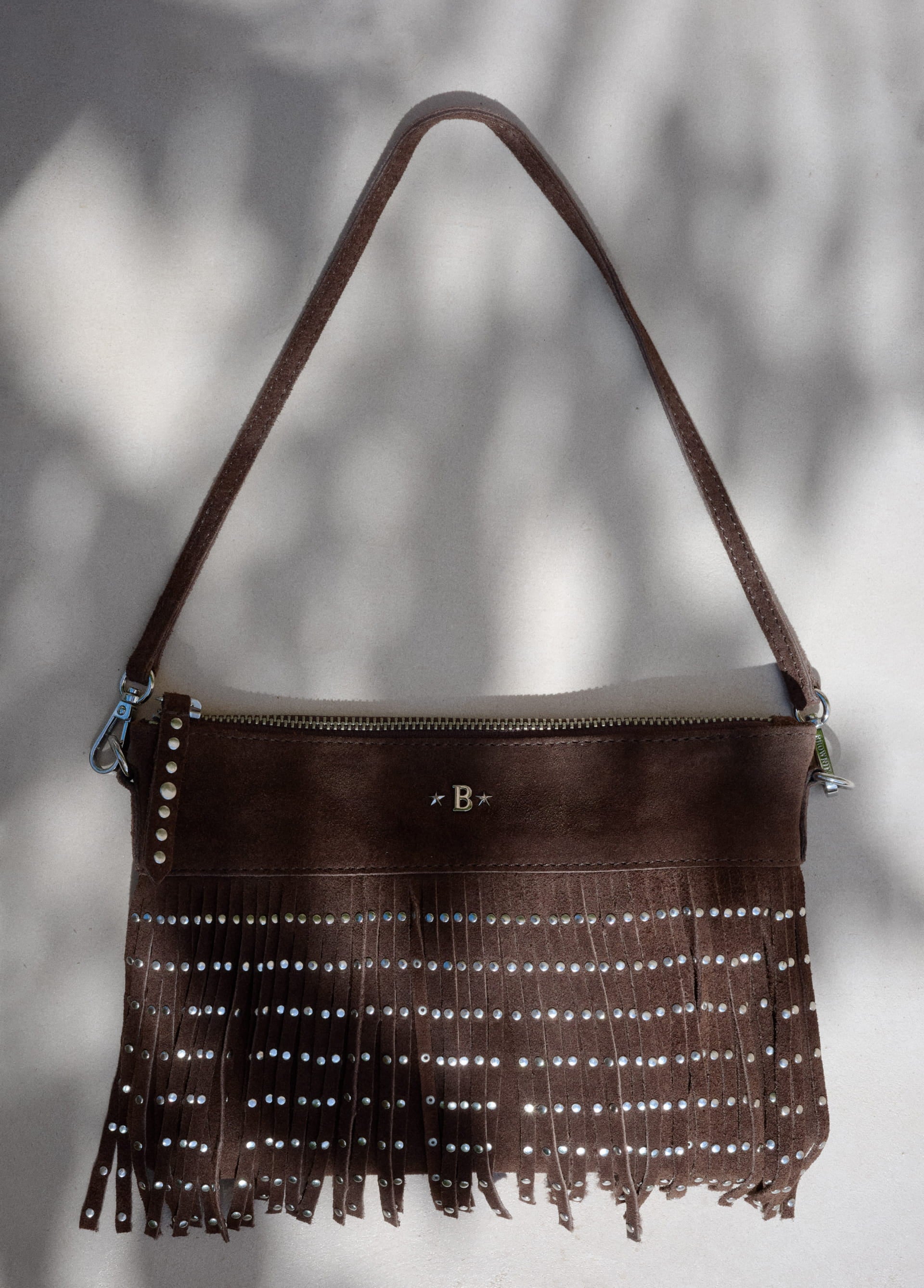 Fringe and stud bag